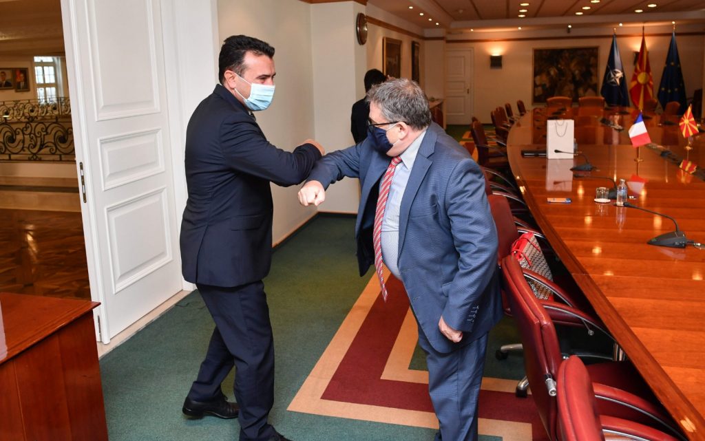 PM Zaev Holds Meeting with French Ambassador Thimonier