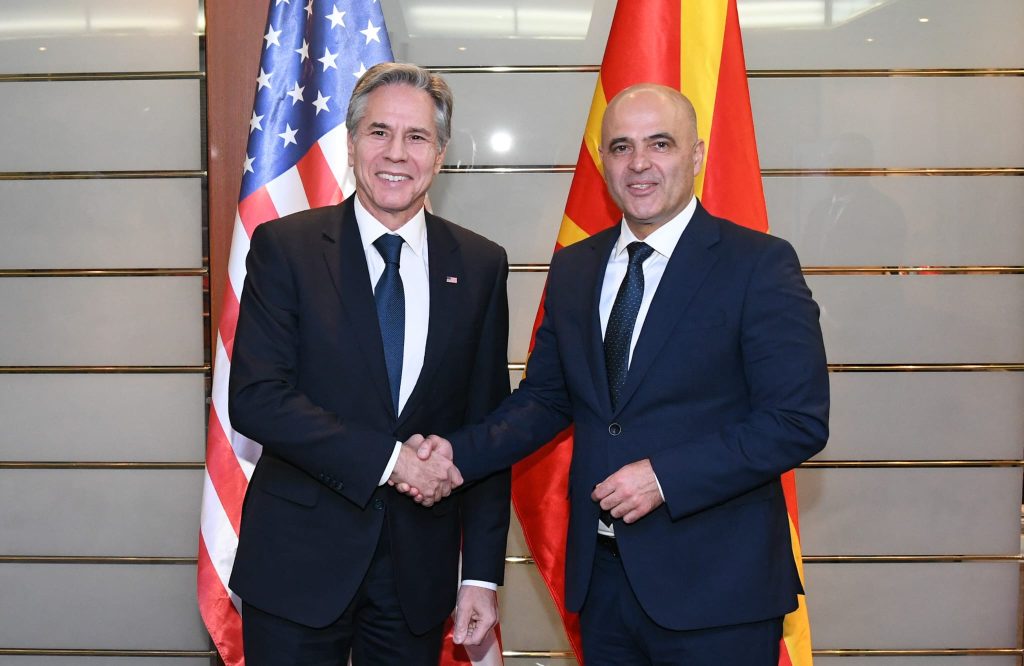 US Secretary of State Blinken Holds Meetings in Skopje