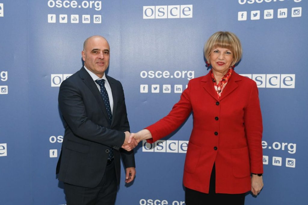 PM Kovacevski Meets OSCE Sec Gen Schmid in Vienna