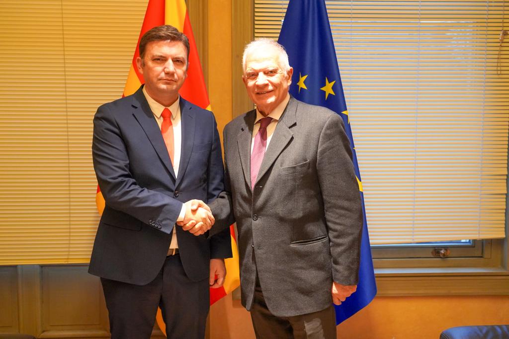 Foreign Minister Osmani Holds Meeting with Borrell in Brussels