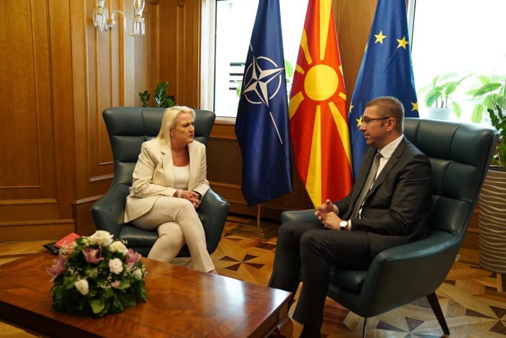 PM Mickoski Holds Meeting with US Ambassador Aggeler