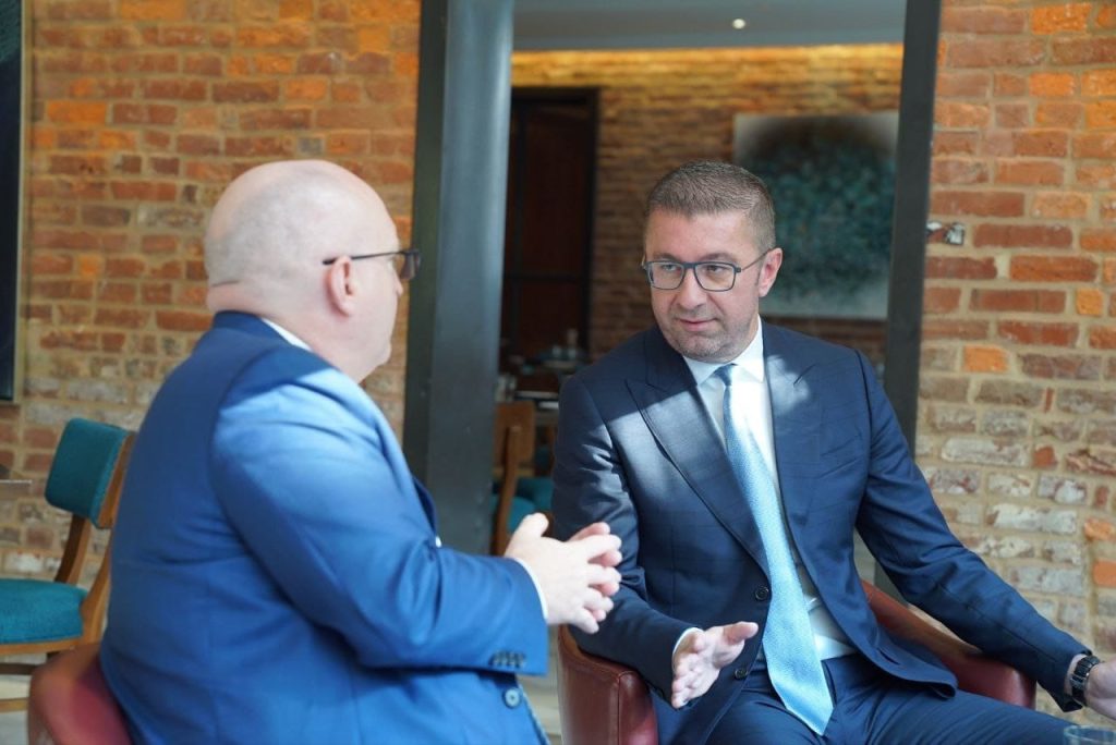 PM Mickoski Meets Ex-US Ambassador in Washington