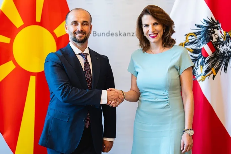 Minister Murtezani Holds Meeting with Austria’s Karoline Edtstadler