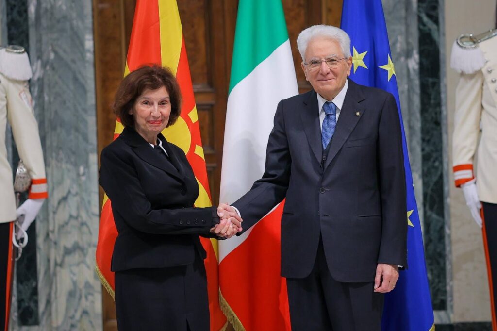 President Siljanovska Davkova Meets Italian Counterpart Mattarella