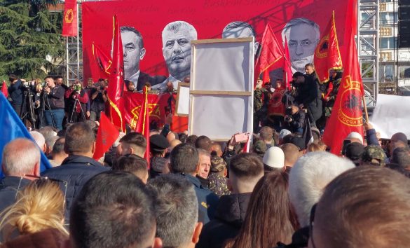 Protest Expressing Support for Former KLA Leaders Held in Skopje