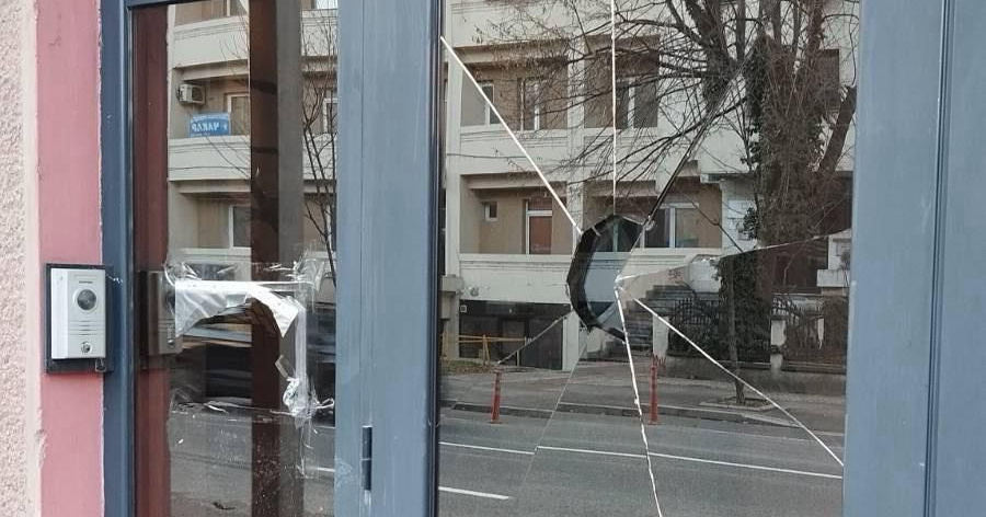 Glass of Bulgarian Embassy Entrance Door Broken, Institutions React