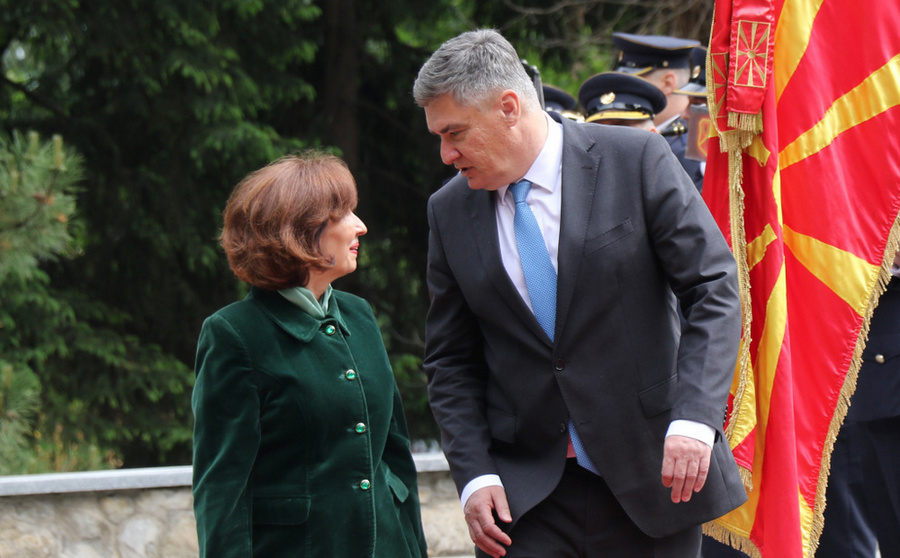 President Siljanovska Davkova Meets Counterpart Milanovic in Croatia
