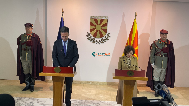 NATO Secretary General Rutte Meets President Siljanovska Davkova in Skopje