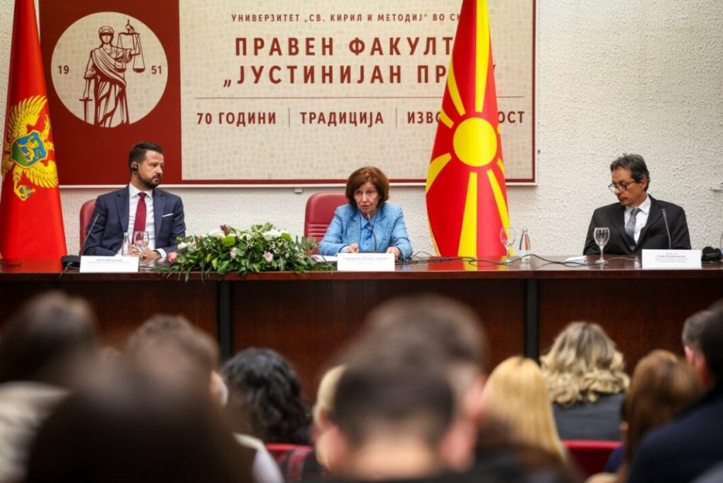 Siljanovska Davkova and Counterpart Milatovic Hold Joint Press Conference