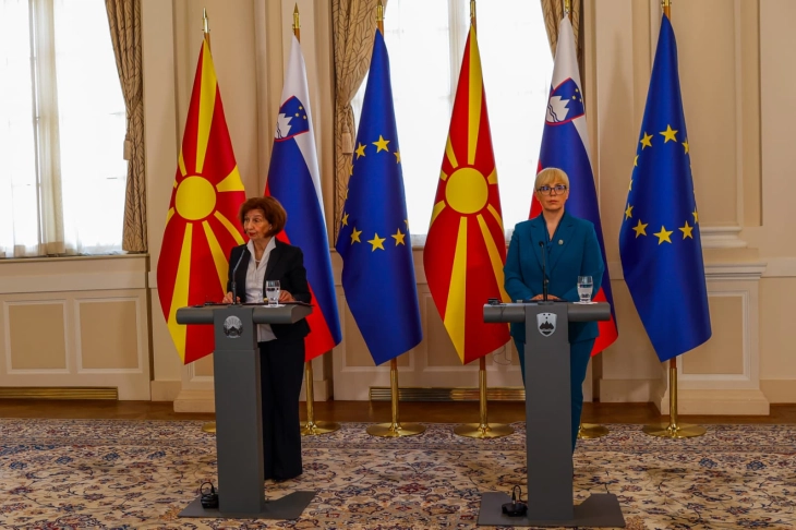 President Siljanovska Davkova Meets Slovenian Counterpart Pirc Musar